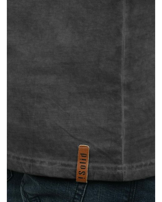 Solid Langarmshirt Timur in Gray für Herren