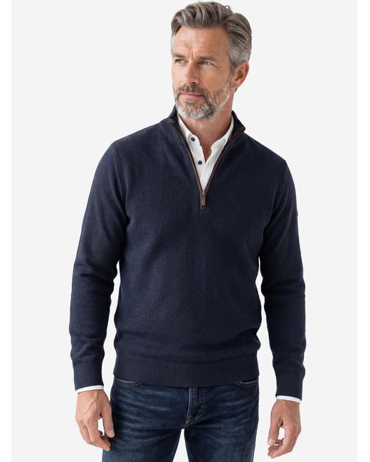 Redmond Pullover Basic in Blue für Herren