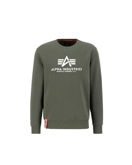 Alpha Industries Sweatshirt Basic Logo in Green für Herren