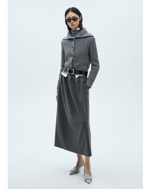 Mango Gray Strickjacke 'Trenzon'