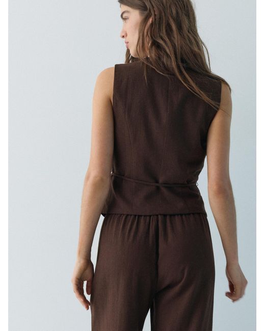Pull&Bear Brown Anzugweste