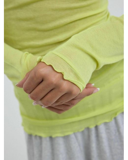 Seamless Basic Green Top Cotton