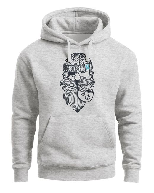 Neverless Sweatshirt Sailor Captain Mit Pfeife in Gray für Herren