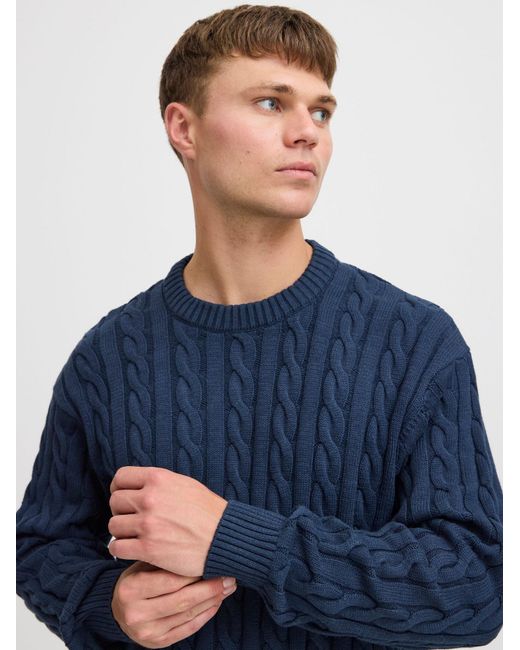 Solid Pullover Malcolm in Blue für Herren