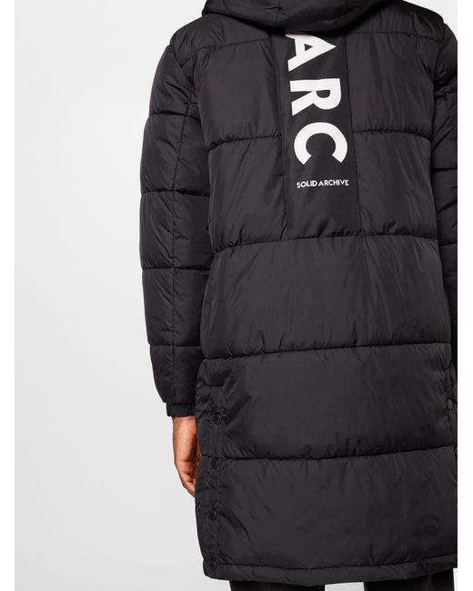 Solid Wintermantel 'callen' in Black für Herren