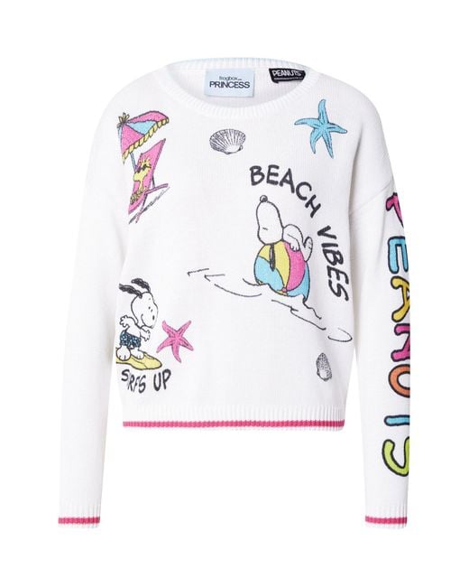 FROGBOX White Pullover 'Snoopy Beach'