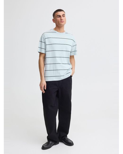 Solid Rundhalsshirt Sdubalt in Blue für Herren