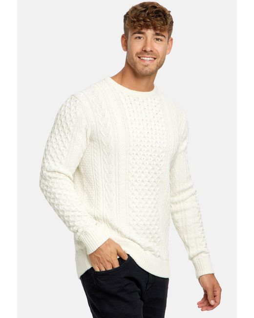 INDICODE Pullover in White für Herren