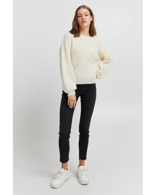 Pulz White Pullover Iris