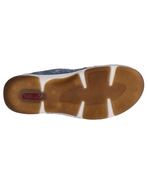 Rieker Blue Slip-On Sneaker Barfußschuh, Halbschuh, Slipper mit Schnellverschluss