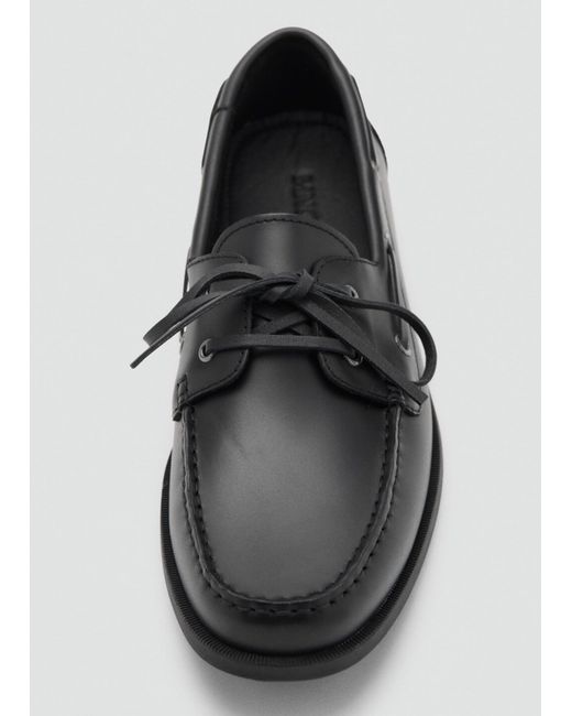 Mango Mokassin Nautic in Black für Herren
