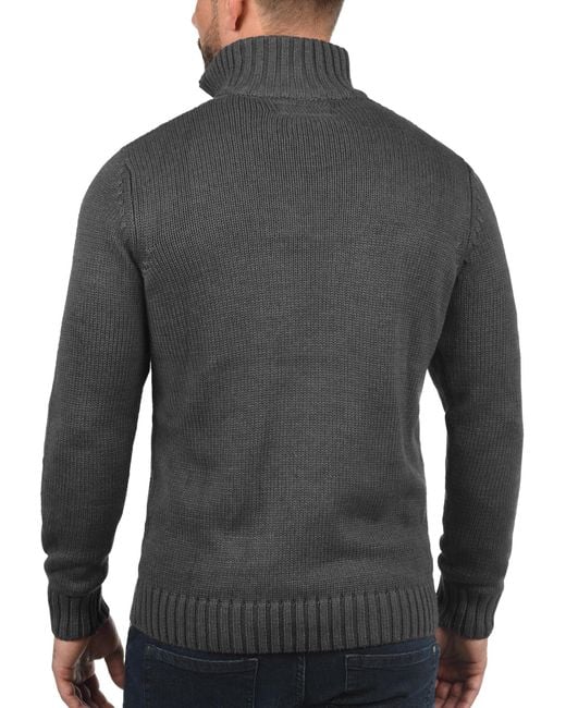 Solid Strickpullover Petro in Gray für Herren
