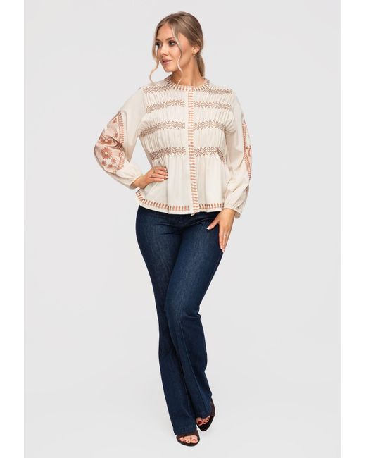 Ombre Natural Bluse