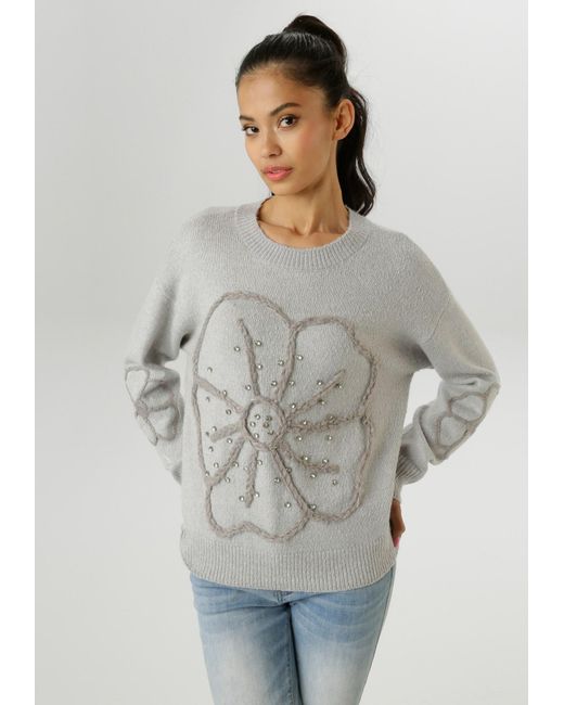 Aniston SELECTED Gray Pullover