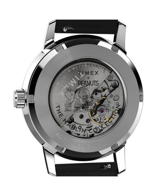 Timex Uhr Marlin Automatic X Peanuts Snoopy Flying Ace in Black für Herren