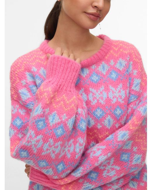 Vero Moda Pink Pullover Vmelin