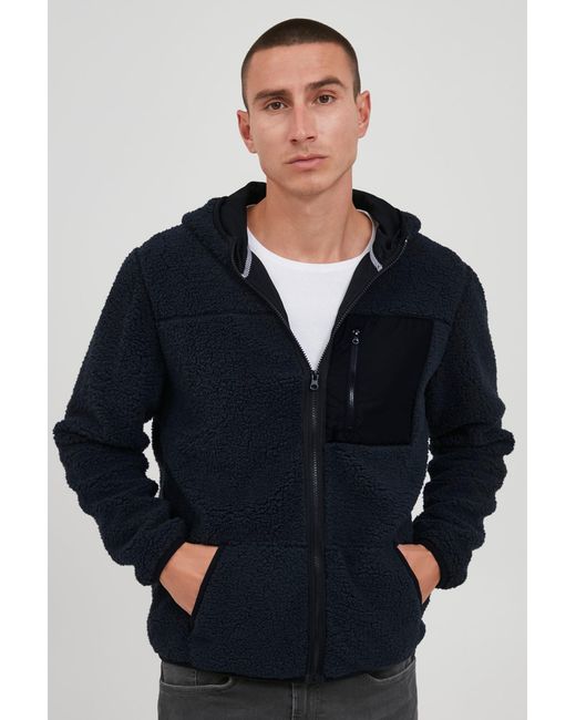 Solid Fleecejacke Luka in Blue für Herren