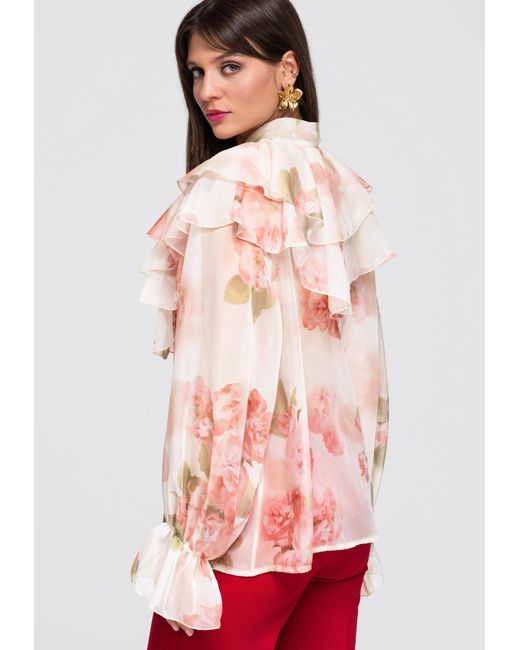 Ombre Red Bluse