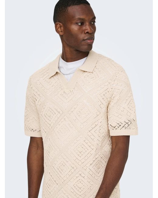 Only & Sons Pullover Onskolmar in Natural für Herren