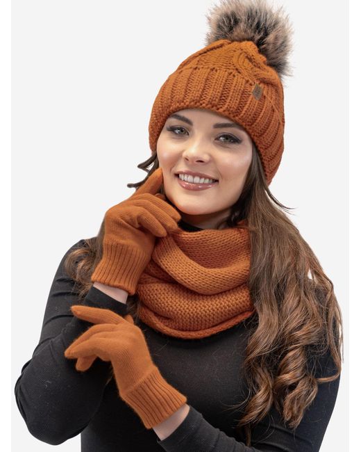 Vivience Orange Mütze 7014 Set