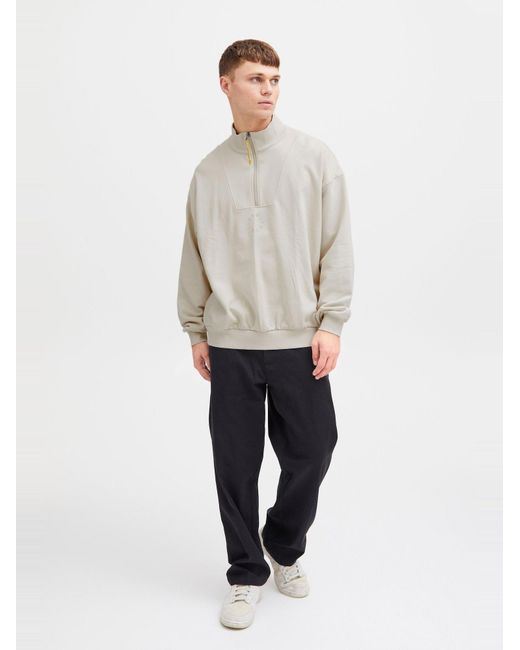 Solid Sweatshirt Ilham in White für Herren