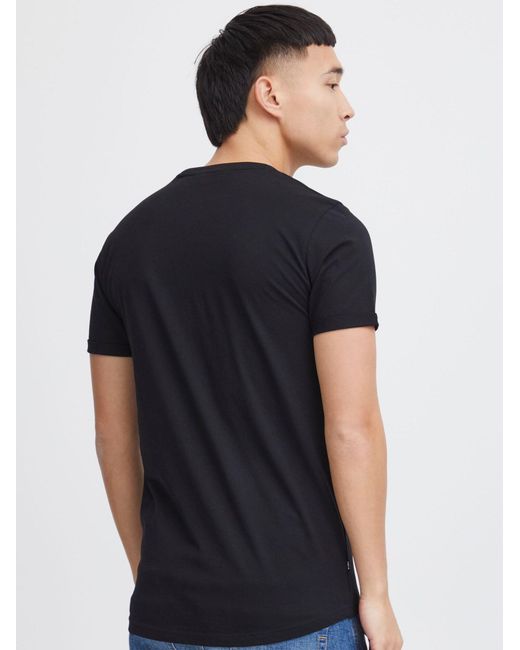 Solid T-Shirt Bob Mit Brusttasche in Black für Herren