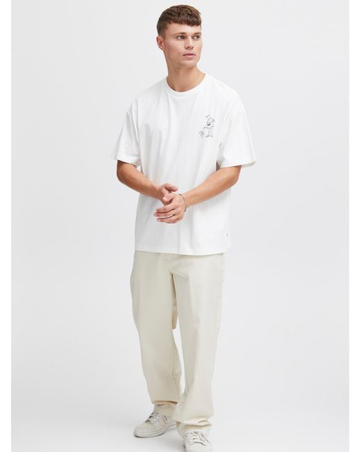 Solid T-Shirt Imre in White für Herren