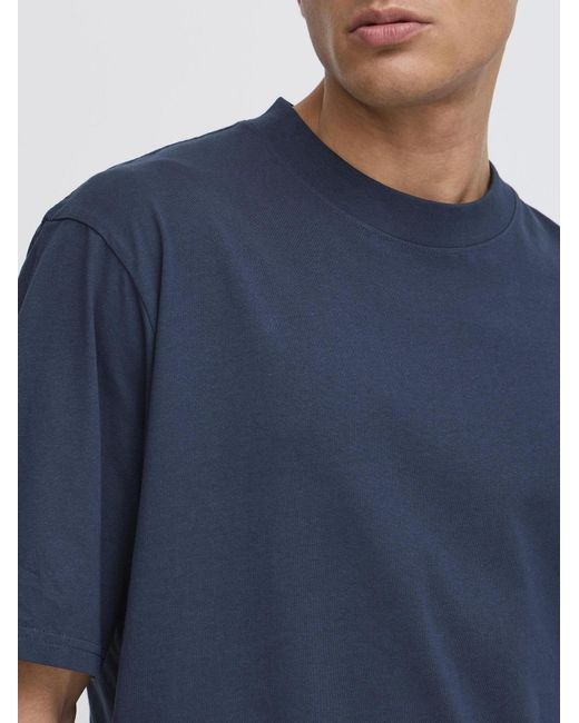 Solid Rundhalsshirt Sdjulian in Blue für Herren