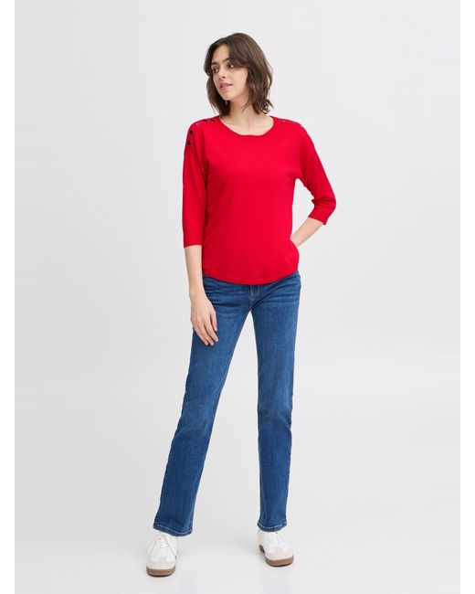 Fransa Red Longsleeve Frzubasic 114 Pullover'