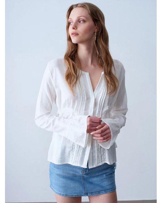 Dilvin White Bluse