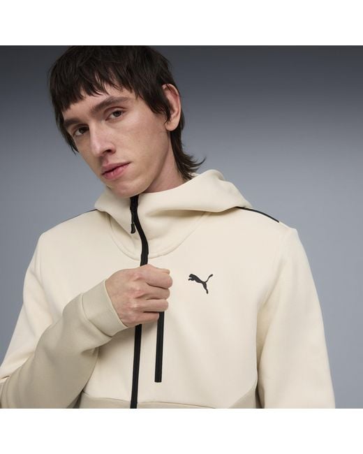 PUMA Sportsweatjacke Tech in Natural für Herren