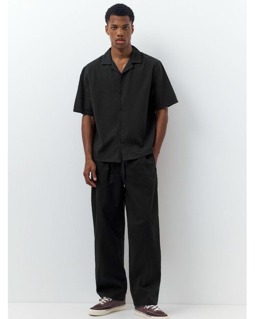 Pull&Bear Hemd in Black für Herren