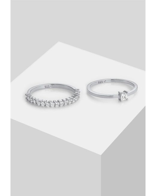 Elli Jewelry Metallic Ring Kristall Ring
