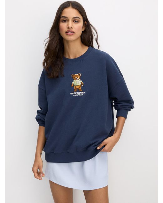 Pull&Bear Blue Sweatshirt