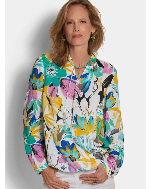 Goldner Blue Bluse