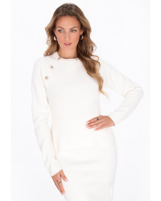 faina White Pullover
