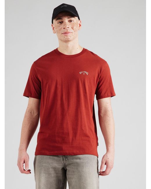 Billabong T-Shirt Arch Wave in Red für Herren
