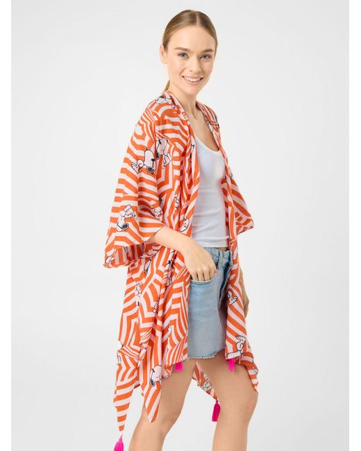 Codello White Poncho Mit Snoopy-Print