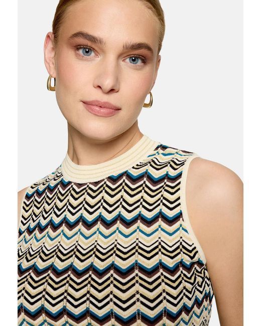Zero Black Strick-Top Mit Muster