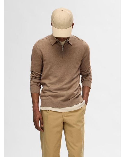 SELECTED Pullover Slhberg in Brown für Herren