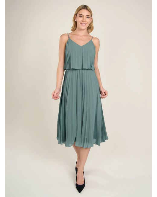 Apart Blue Kurzes Plisseekleid