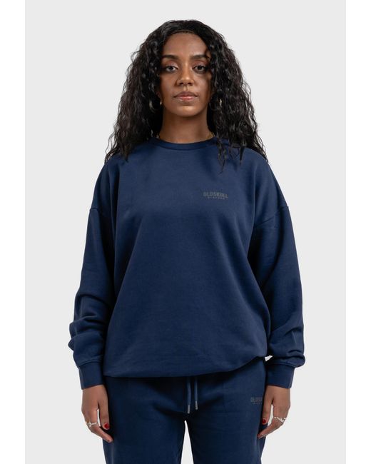 Oldskull Blue Sweatshirt Peach Dyed Basic