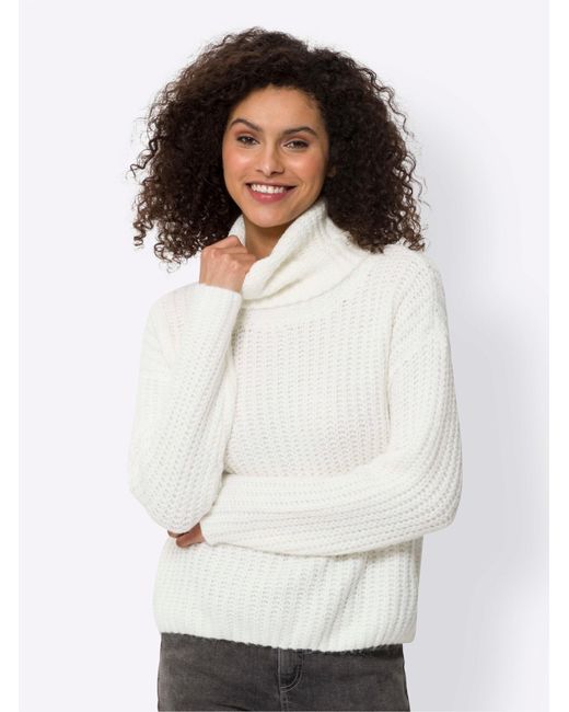 heine White Pullover