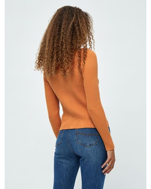 Peppercorn Orange Strickjacke Tana