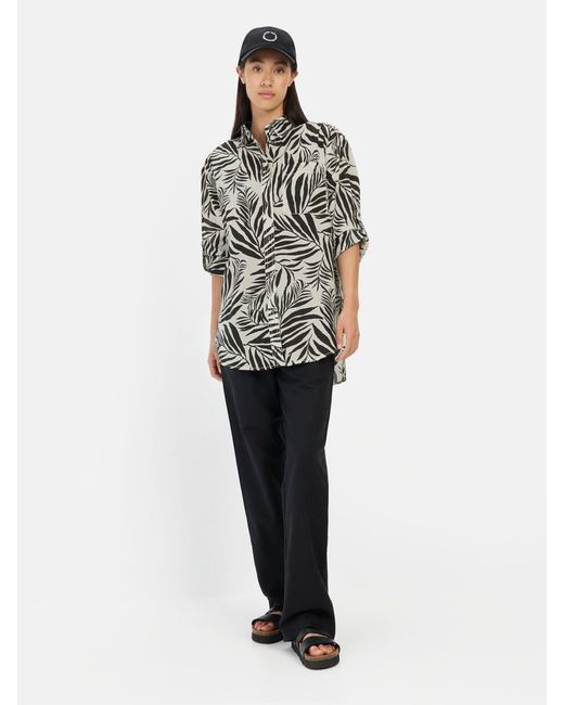 Camel Active Gray Hemdbluse Mit Blumenprint Aus Baumwolle