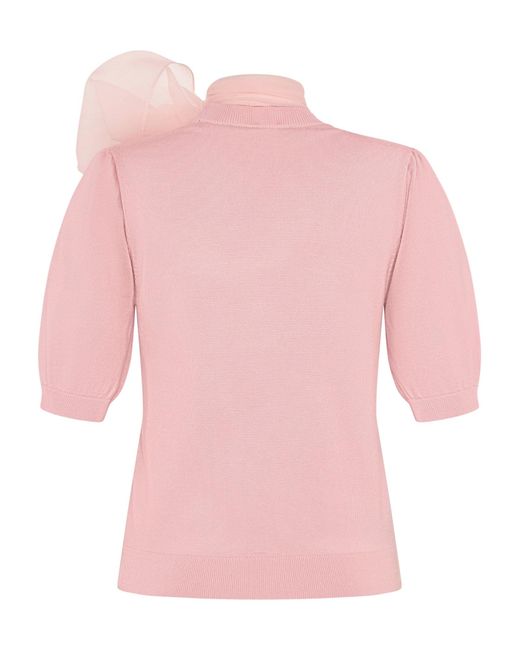 Zero Pink Pullover Mit Schleife