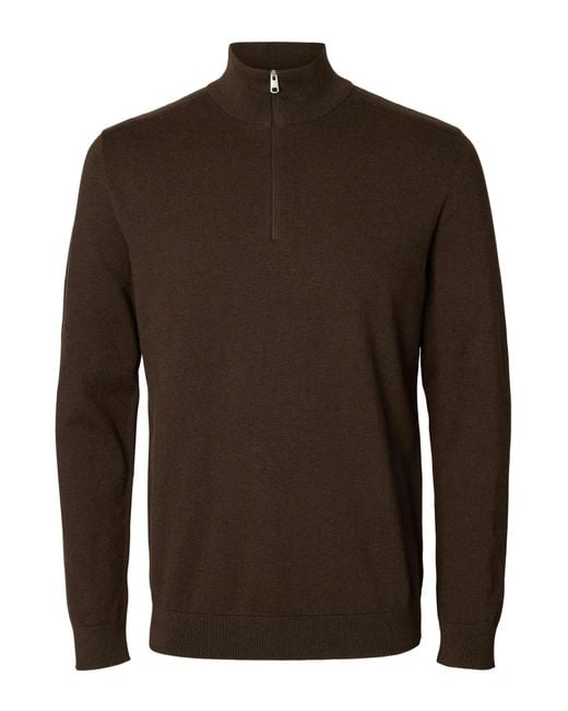 SELECTED Pullover Slhberg in Brown für Herren