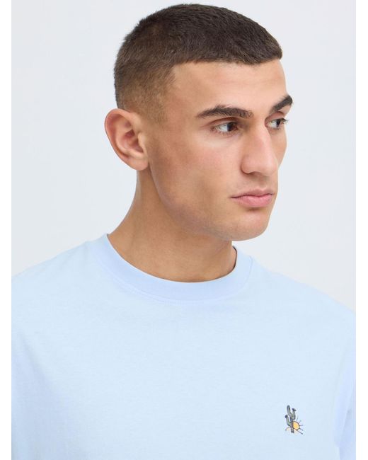 Solid Rundhalsshirt Sduwe in Blue für Herren