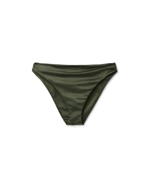 Calzedonia Green Bikinihose 'Shiny Satin'