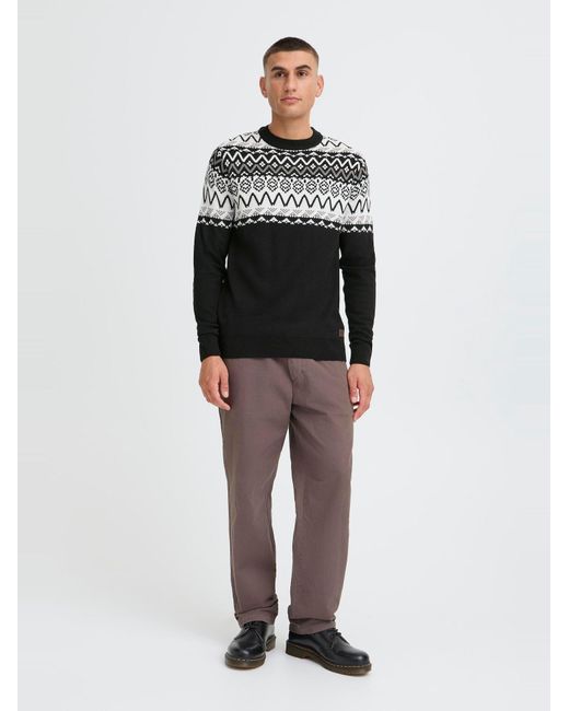 Solid Strickpullover Sdellis in Black für Herren
